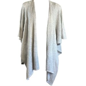 Juicy Couture Gray/Silver Metallic Open Front Bohemian Kimono Cardigan
